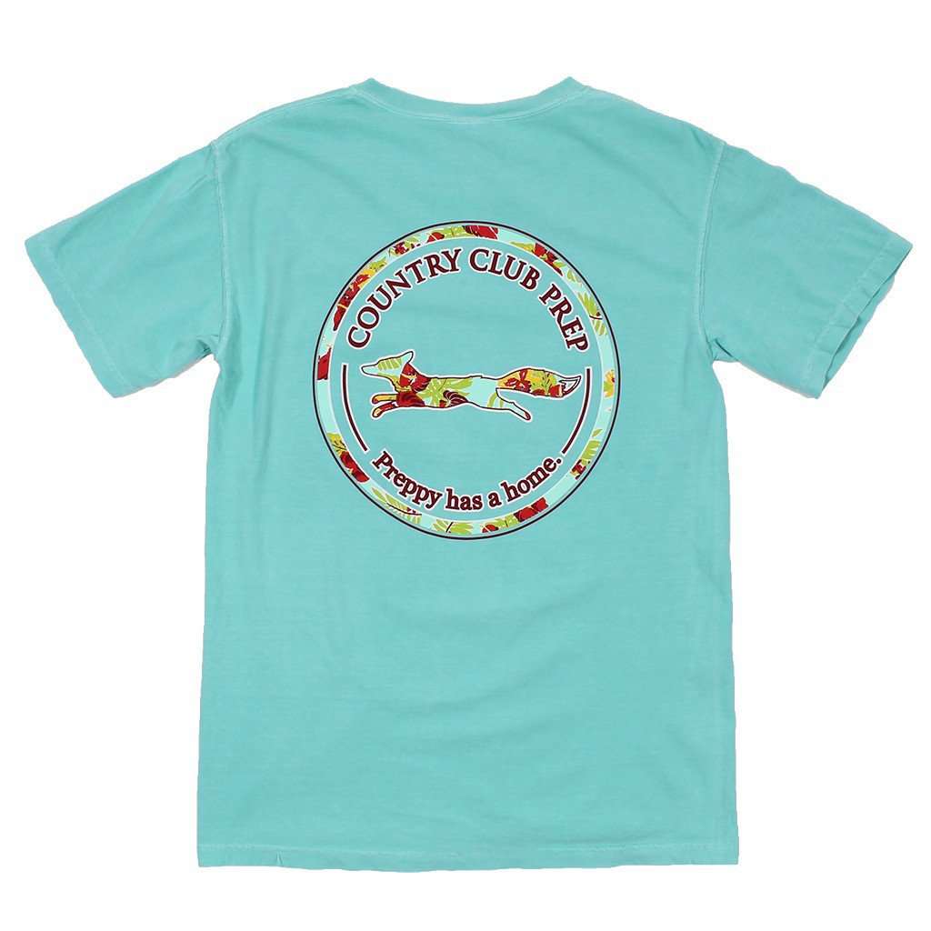 The Hawaiian Outline Logo Tee Shirt in Chalky Mint by Country Club Prep - Country Club Prep