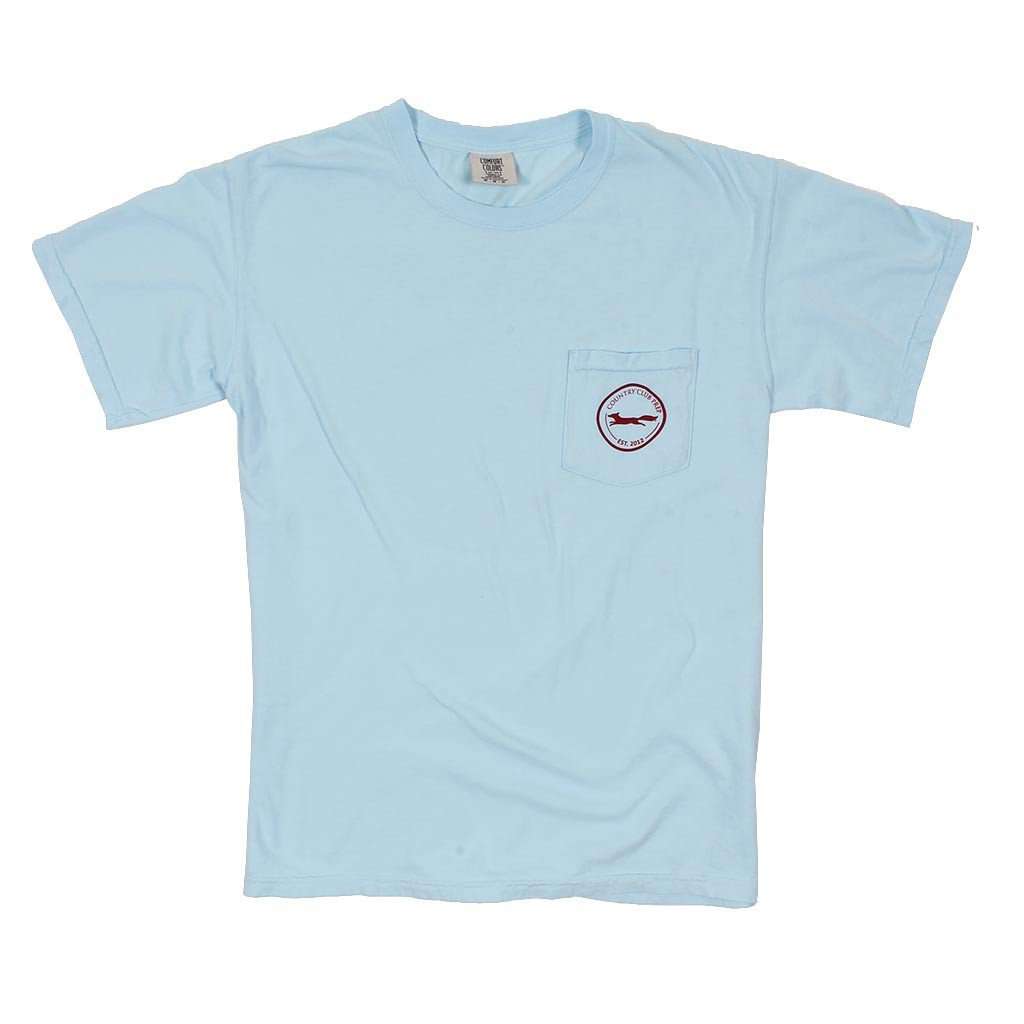The Hawaiian Outline Logo Tee Shirt in Chambray by Country Club Prep - Country Club Prep