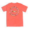 The Hawaiian Outline Logo Tee Shirt in Neon Red Orange by Country Club Prep - Country Club Prep