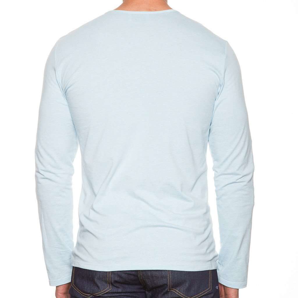 The Henley Shirt in Light Blue by Mizzen+Main - Country Club Prep