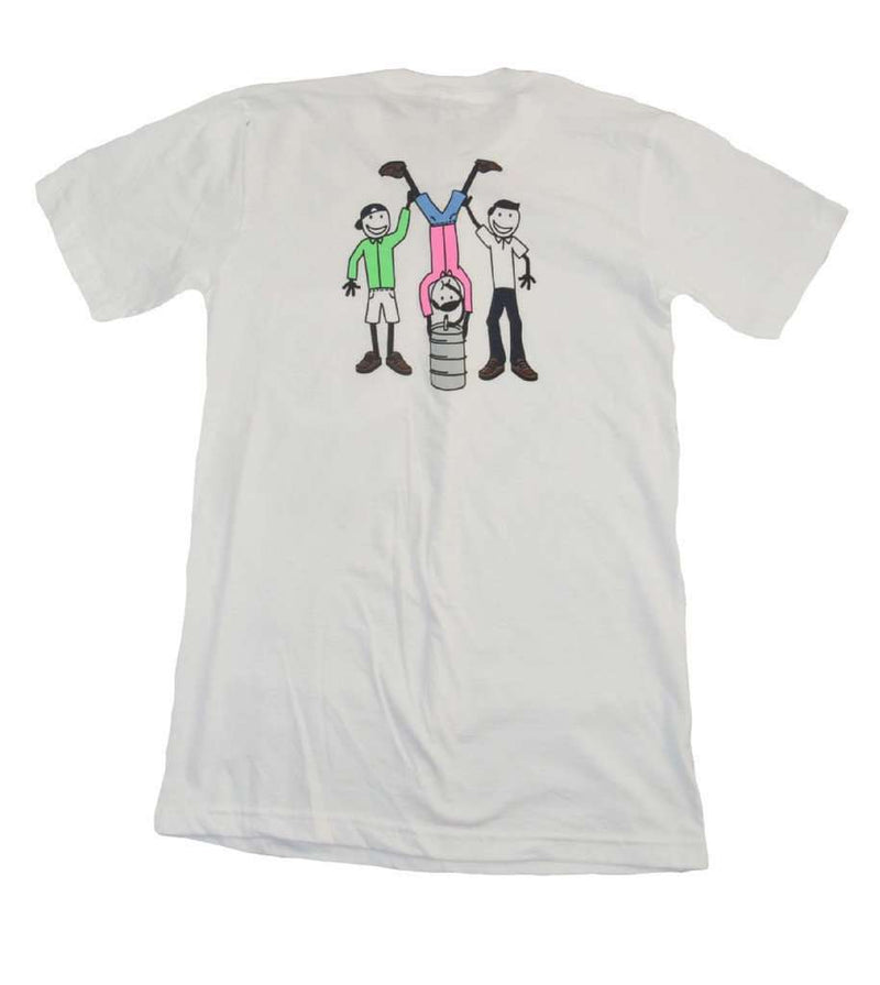 The Keg Stand Pocket Tee in White by Life Is Frat - Country Club Prep