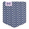 The Kelsey Unisex Tee Shirt in White with Navy Chevron Pattern Pocket by the Frat Collection - Country Club Prep
