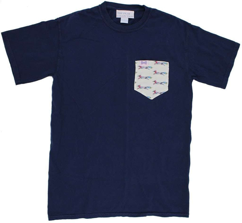The Limited Edition Longshanks Unisex Tee Shirt in Navy by the Frat Collection - Country Club Prep