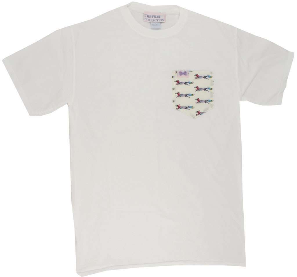 The Limited Edition Longshanks Unisex Tee Shirt in White by the Frat Collection - Country Club Prep