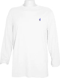 The Long Sleeve Logo Tee in White by Johnnie-O - Country Club Prep