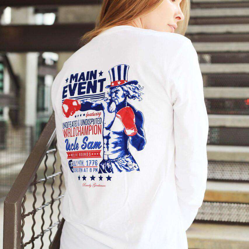 Rowdy Gentleman The Main Event Long Sleeve Pocket Tee in White – Country  Club Prep