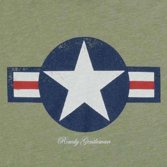 The Mustang Vintage Tee in Olive Green by Rowdy Gentleman - Country Club Prep