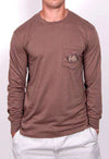 The Only Season That Matters Long Sleeve Pocket Tee in Brown by Rowdy Gentleman - Country Club Prep