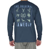 The Original Gameday Long Sleeve Tee Shirt in Navy by Southern Proper - Country Club Prep