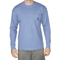 The Original Southern Company Long Sleeve Tee Shirt in Allure Blue by Southern Proper - Country Club Prep