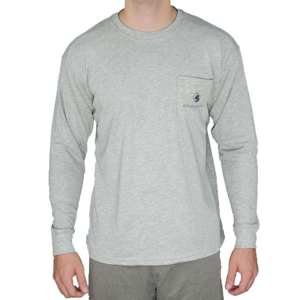The Original Southern Company Long Sleeve Tee Shirt in Light Grey by Southern Proper - Country Club Prep