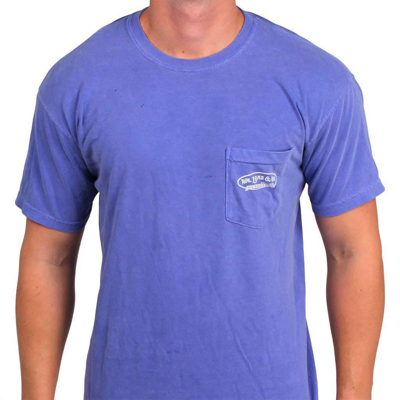 The Palm Tree Tee in Royal Blue by WM Lamb & Son - Country Club Prep