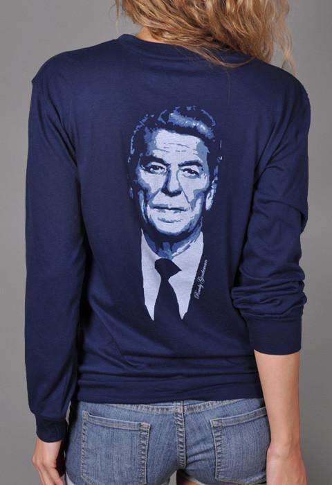 The Reagan Long Sleeve Pocket Tee in Navy by Rowdy Gentleman - Country Club Prep