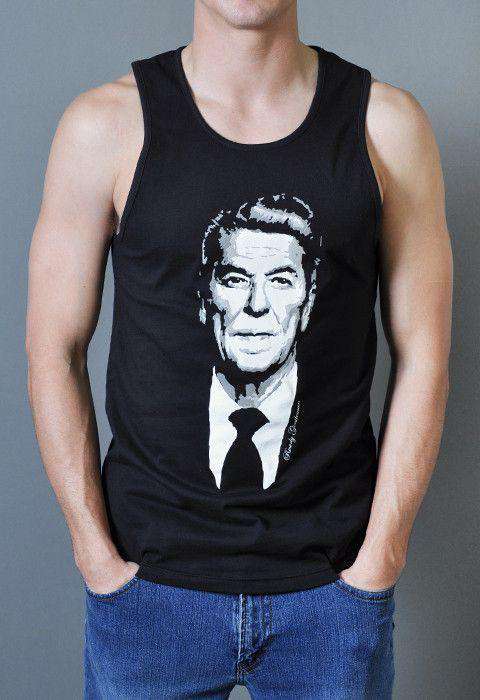 The Reagan Tank Top in Black by Rowdy Gentleman - Country Club Prep