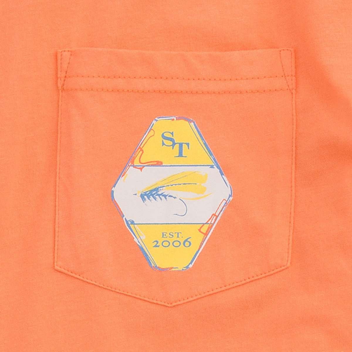 The Reel Deal Tee-Shirt in Caribbean Estate Orange by Southern Tide - Country Club Prep
