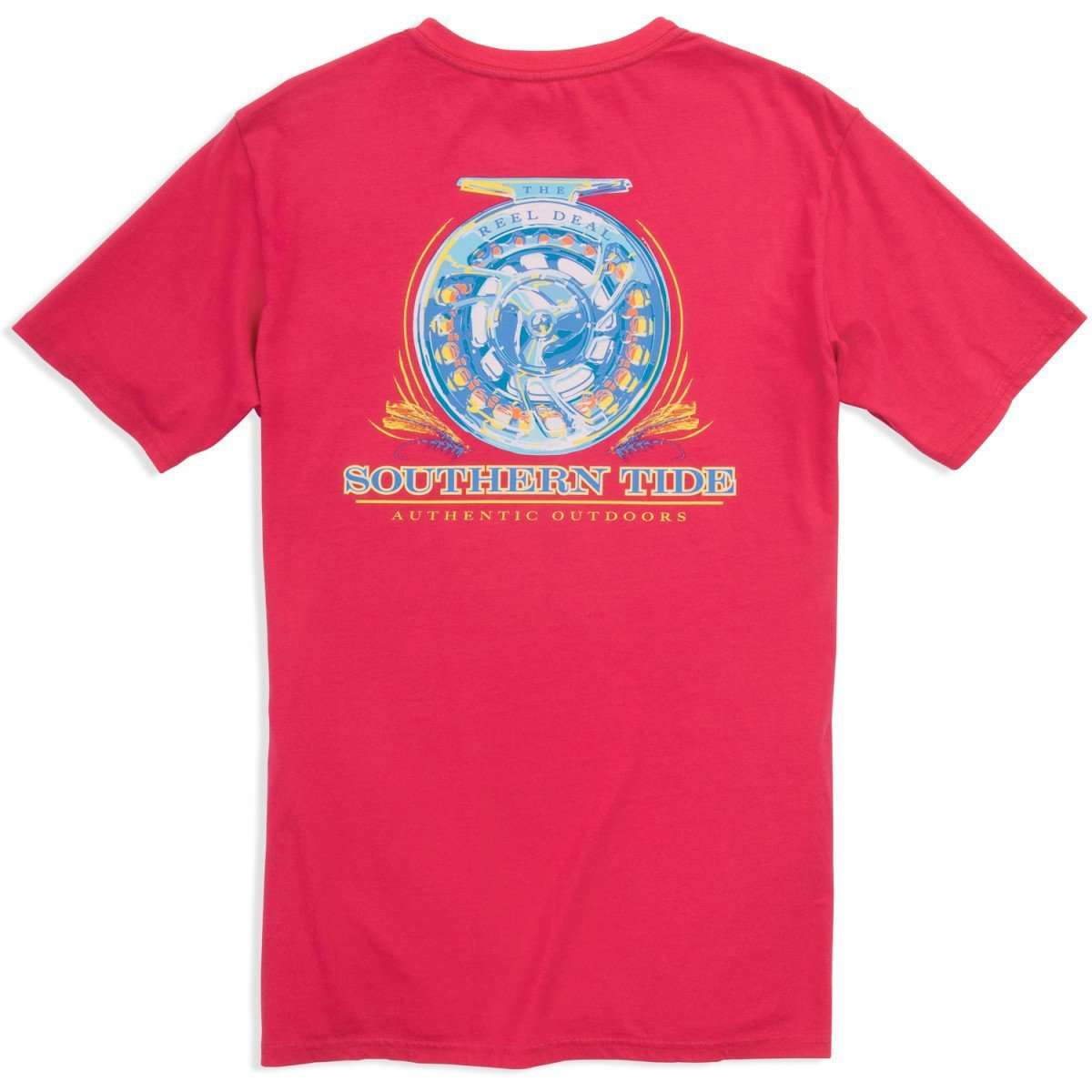 The Reel Deal Tee-Shirt in Portside Red by Southern Tide - Country Club Prep