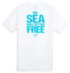 The Sea Will Set You Free Pocket Tee Shirt in Classic White by Southern Tide - Country Club Prep