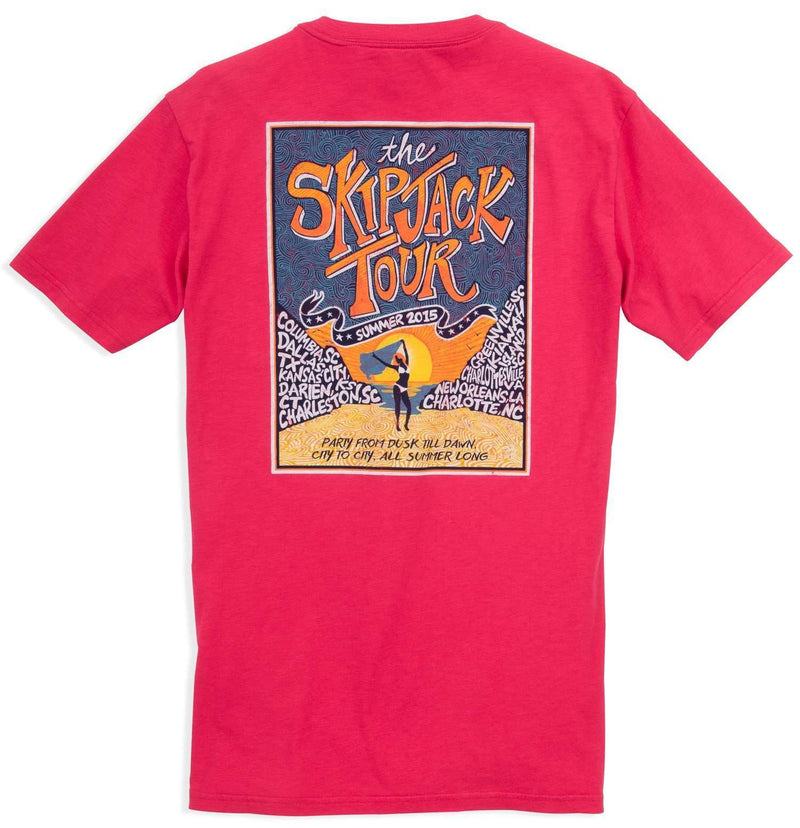 The Skipjack Tour Tee-Shirt in Port Side Red by Southern Tide - Country Club Prep