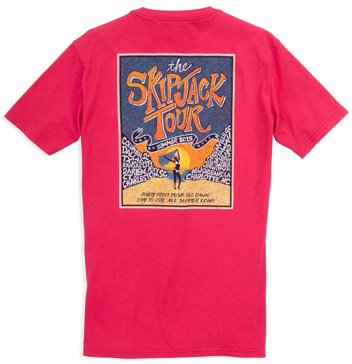 The Skipjack Tour Tee-Shirt in Port Side Red by Southern Tide - Country Club Prep