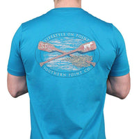 The SPC Oars Tee in Ocean Blue by Southern Point Co. - Country Club Prep
