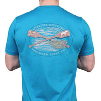 The SPC Oars Tee in Ocean Blue by Southern Point Co. - Country Club Prep