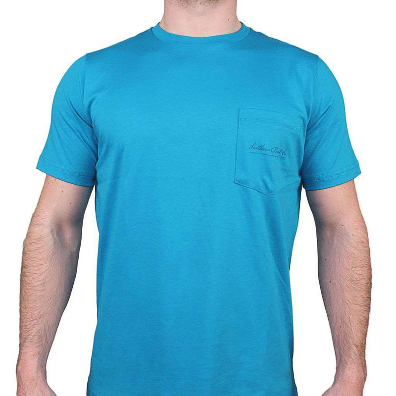 The SPC Oars Tee in Ocean Blue by Southern Point Co. - Country Club Prep