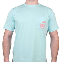 The SPC Signature Tee in Aqua with Peach by Southern Point Co. - Country Club Prep