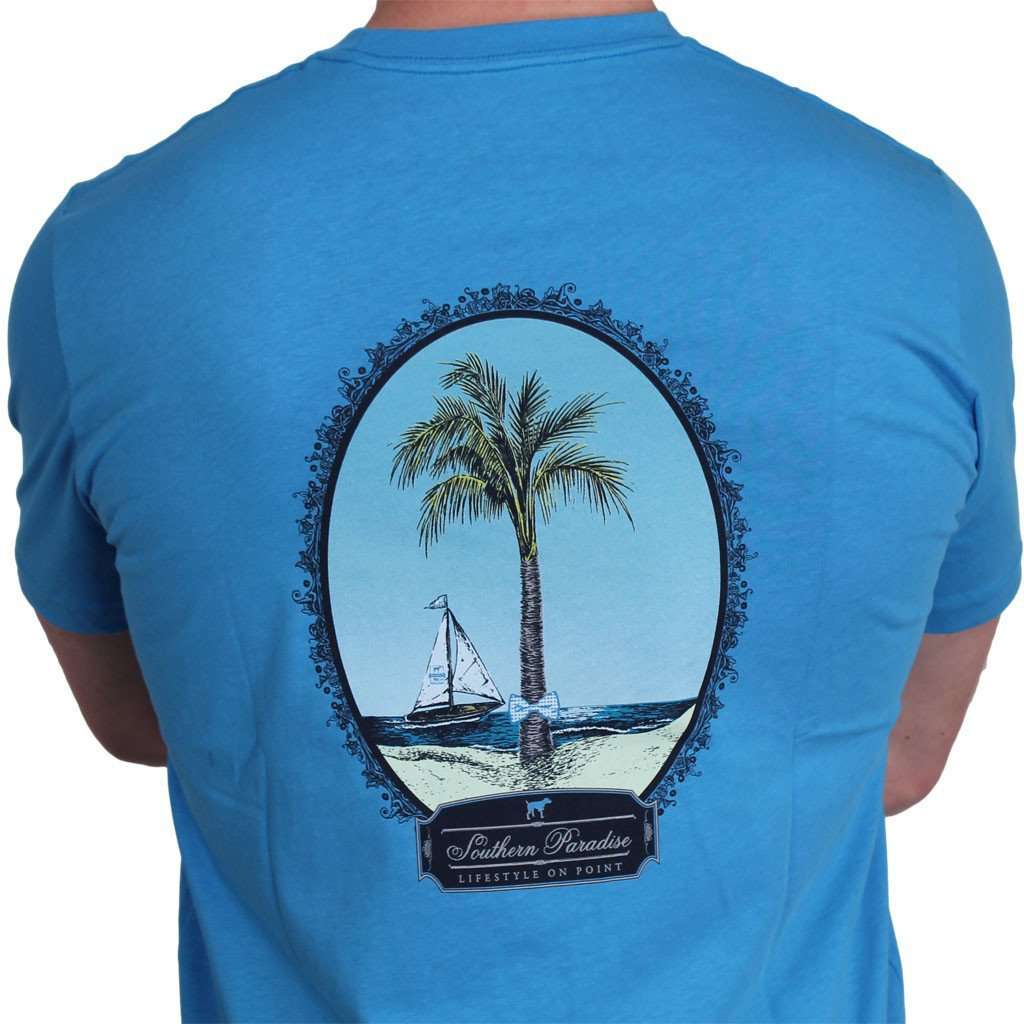The Tied to the Beach Tee in Blue by Southern Point Co. - Country Club Prep