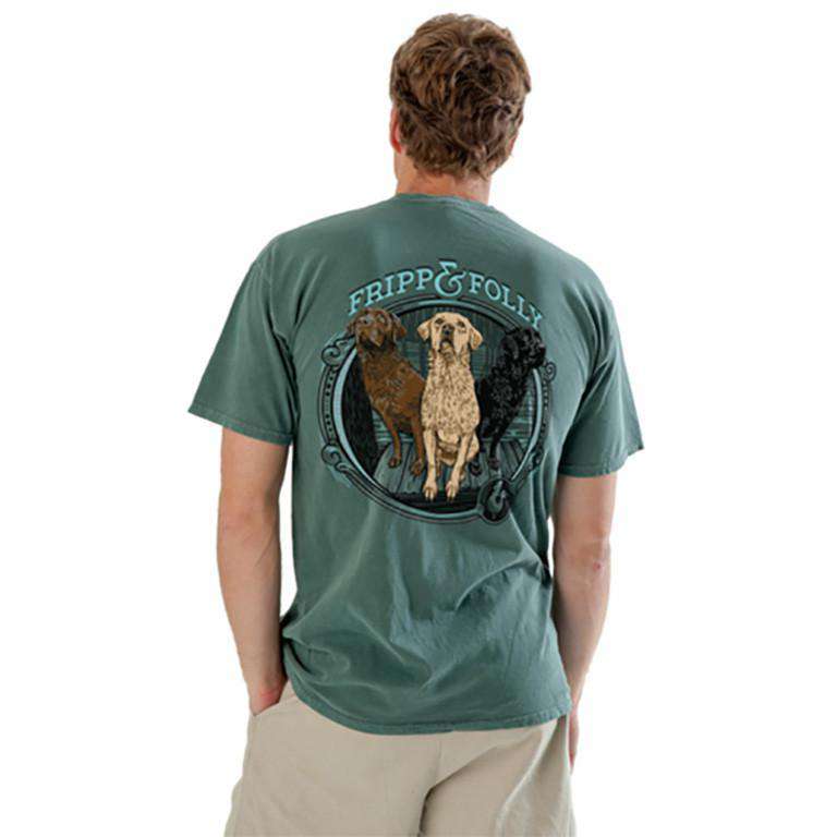 Three Dogs Tee in Seafoam Green by Fripp & Folly - Country Club Prep