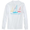 Three Sails Long Sleeve Tee Shirt in Classic White by Southern Tide - Country Club Prep