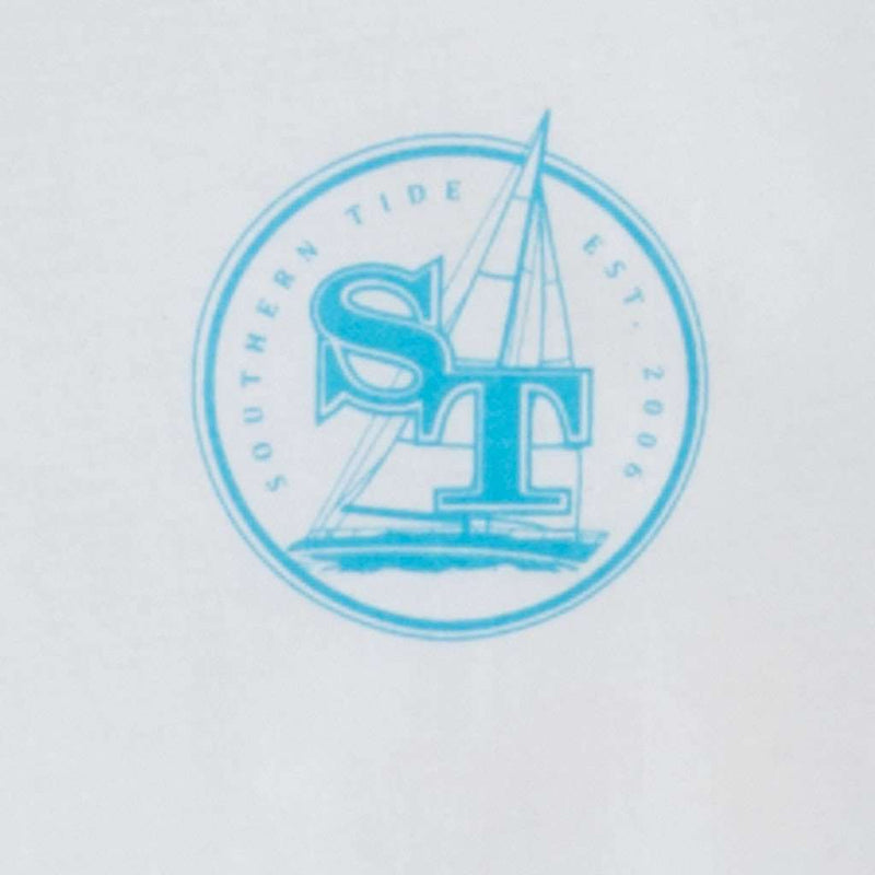 Three Sails Long Sleeve Tee Shirt in Classic White by Southern Tide - Country Club Prep