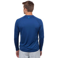 Tide to Trail Long Sleeve Performance Tee Shirt in Yacht Blue by Southern Tide - Country Club Prep