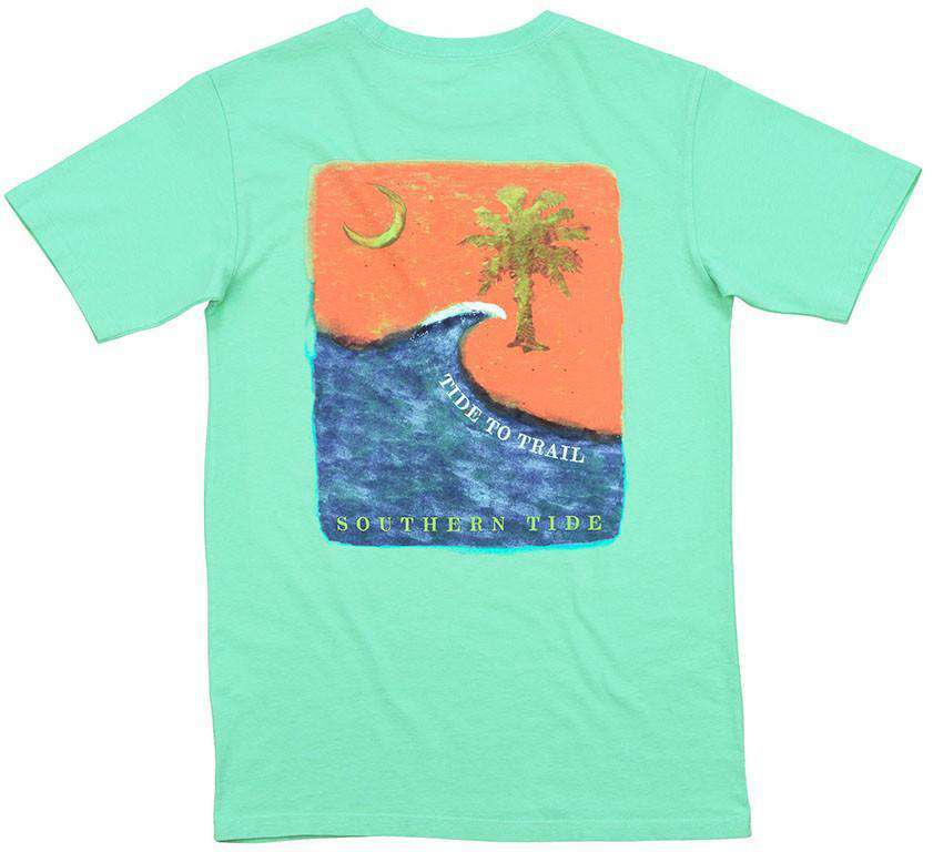 Tide to Trail Tee in Bermuda Teal by Southern Tide - Country Club Prep