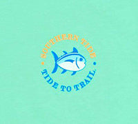 Tide to Trail Tee in Bermuda Teal by Southern Tide - Country Club Prep