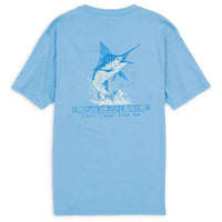 Tight Lines Pocket Tee in Ocean Channel by Southern Tide - Country Club Prep