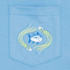 Tight Lines Pocket Tee in Ocean Channel by Southern Tide - Country Club Prep