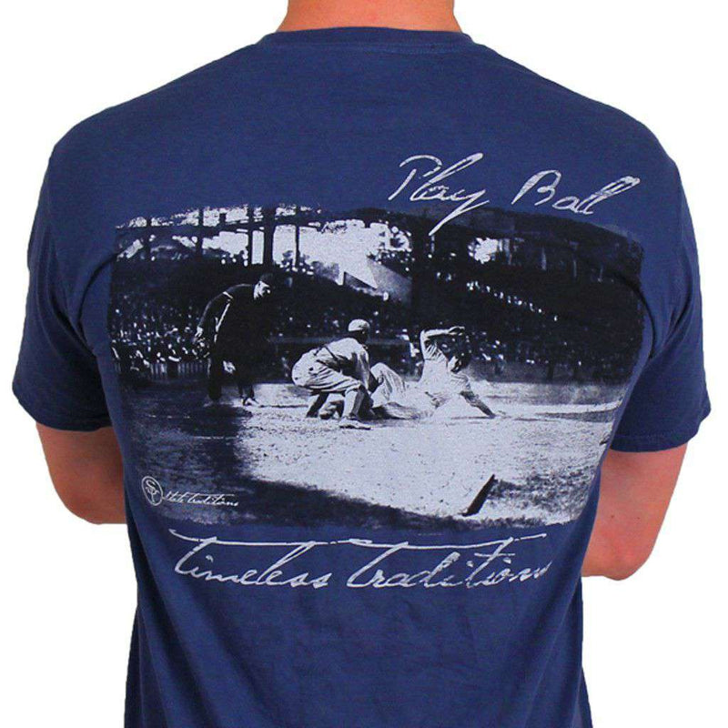 Timeless Traditions Baseball T-Shirt in Midnight Navy by State Traditions - Country Club Prep