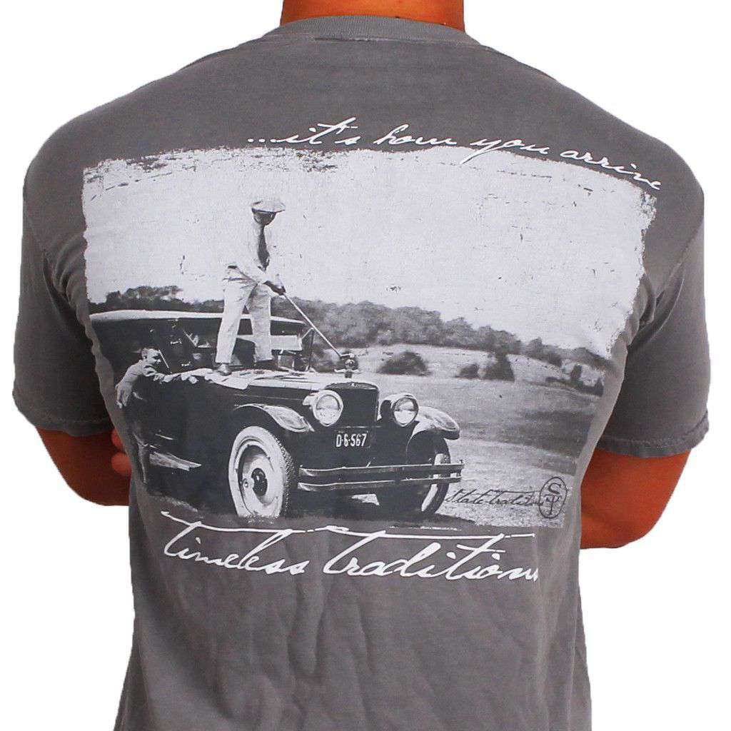 Timeless Traditions Golf T-Shirt in Grey by State Traditions - Country Club Prep