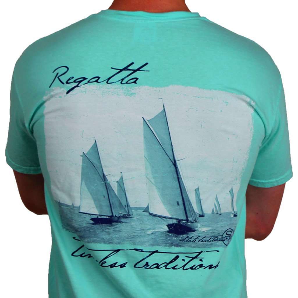 Timeless Traditions Regatta T-Shirt in Island Reef Green by State Traditions - Country Club Prep
