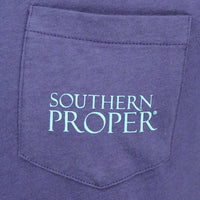 Tipsy and Tied Tee in Navy by Southern Proper - Country Club Prep