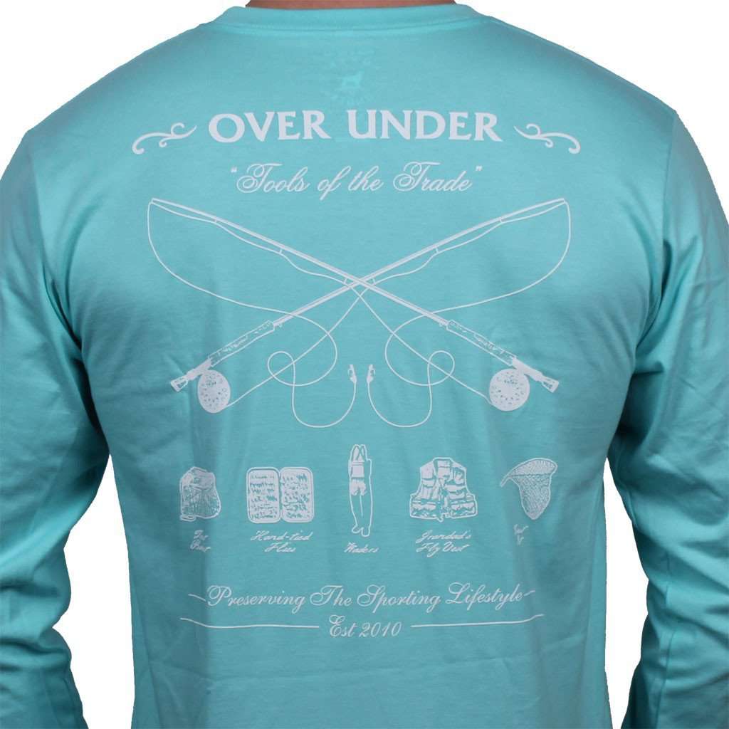 Tools of the Trade Long Sleeve Tee in Clearwater Blue by Over Under Clothing - Country Club Prep