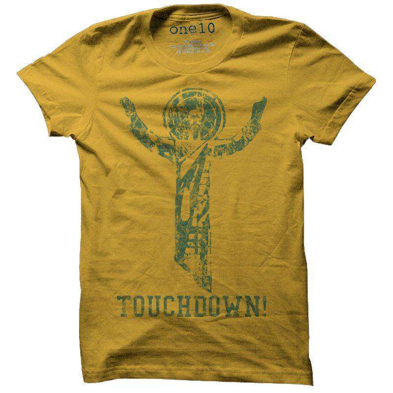Touchdown Jesus Tee in Organic Dijon by One 10 Threads - Country Club Prep