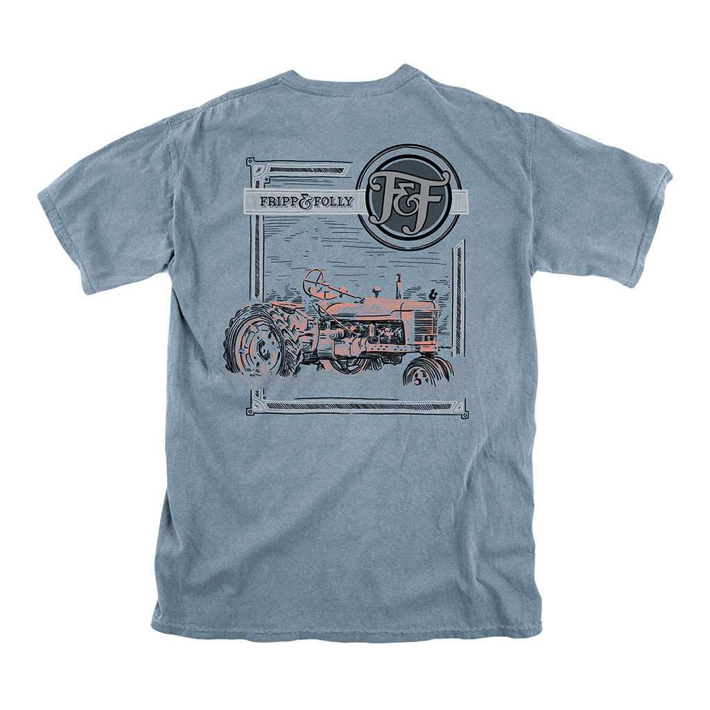 Tractor Tee in Ice Blue by Fripp & Folly - Country Club Prep