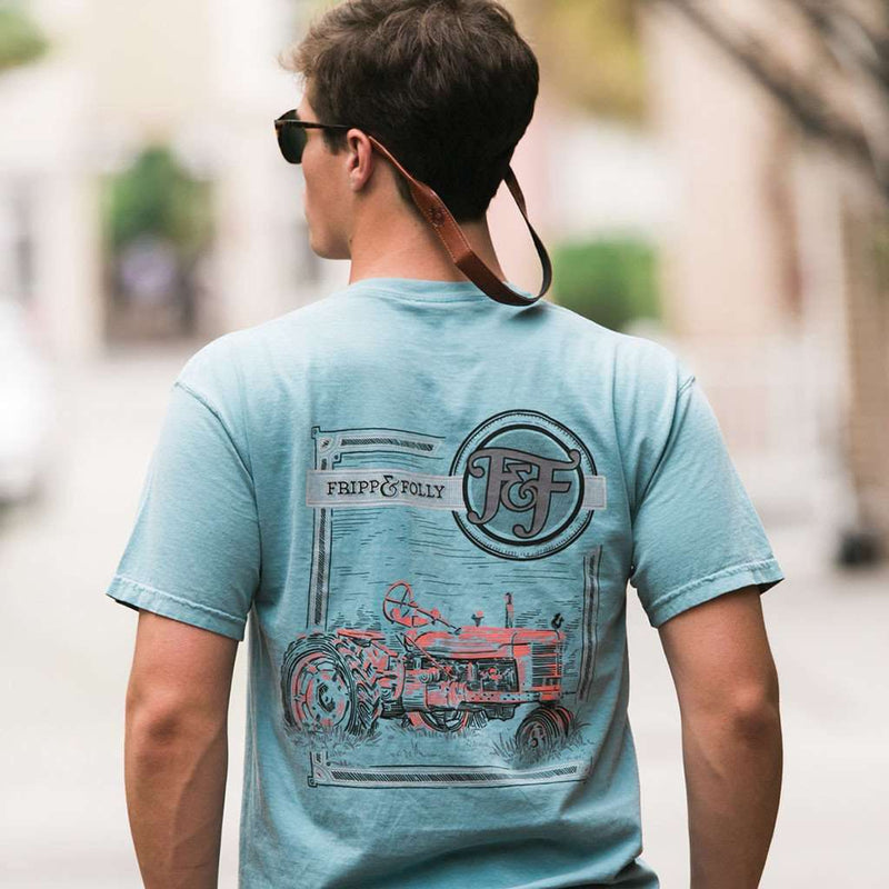 Tractor Tee in Ice Blue by Fripp & Folly - Country Club Prep