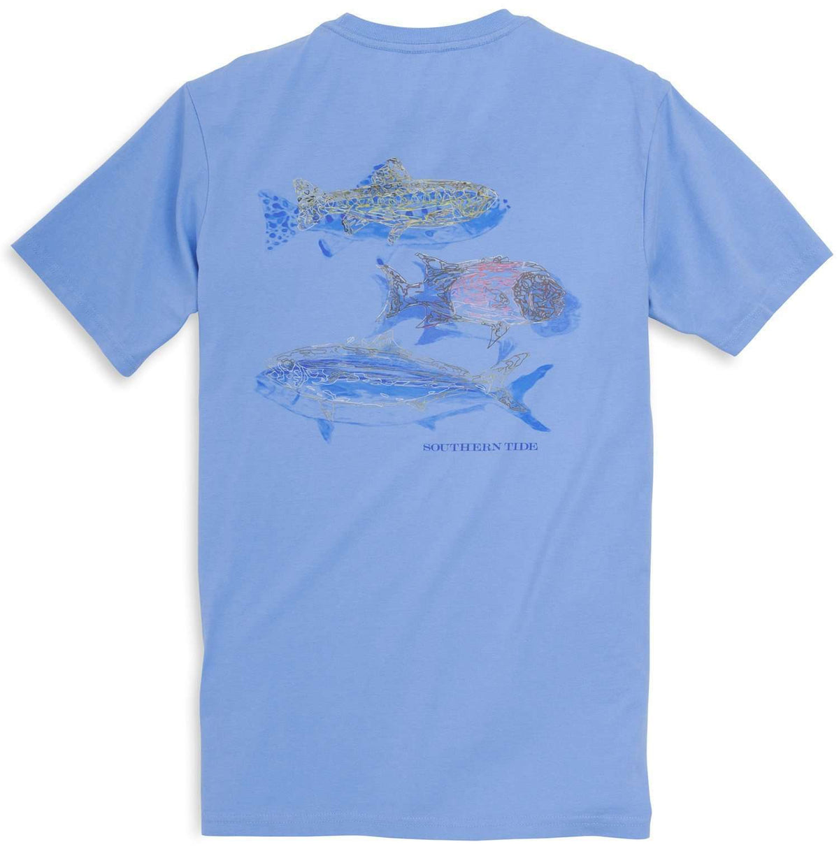 Triple Haul Tee in Ocean Channel by Southern Tide - Country Club Prep