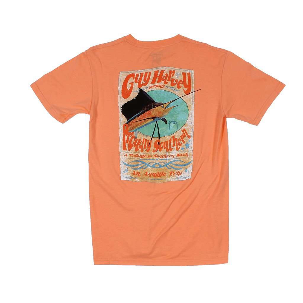 Trippy Tee in Mango by Guy Harvey - Country Club Prep