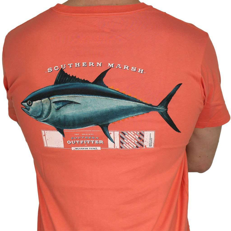 Tuna Tee in Coral by Southern Marsh - Country Club Prep