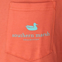 Tuna Tee in Coral by Southern Marsh - Country Club Prep