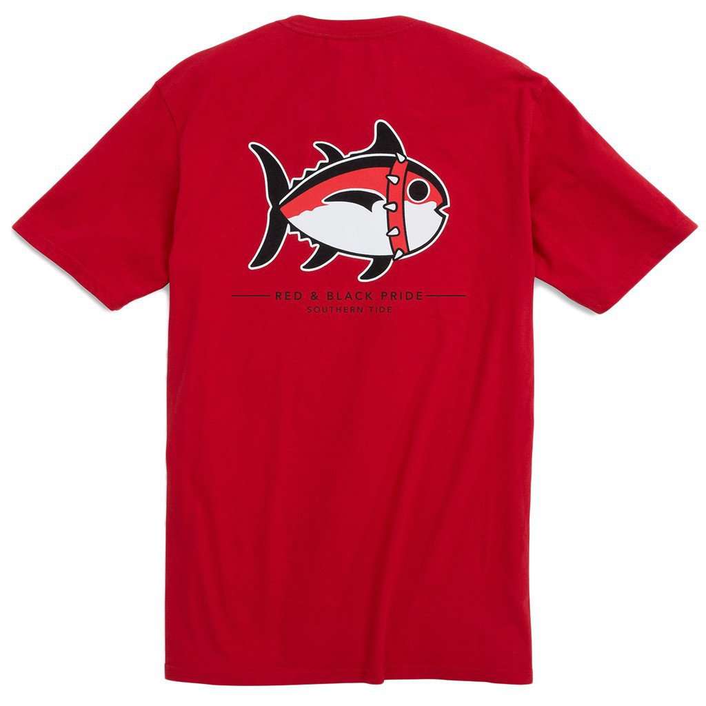 University of Georgia Mascot Tee Shirt in Varsity Red by Southern Tide - Country Club Prep