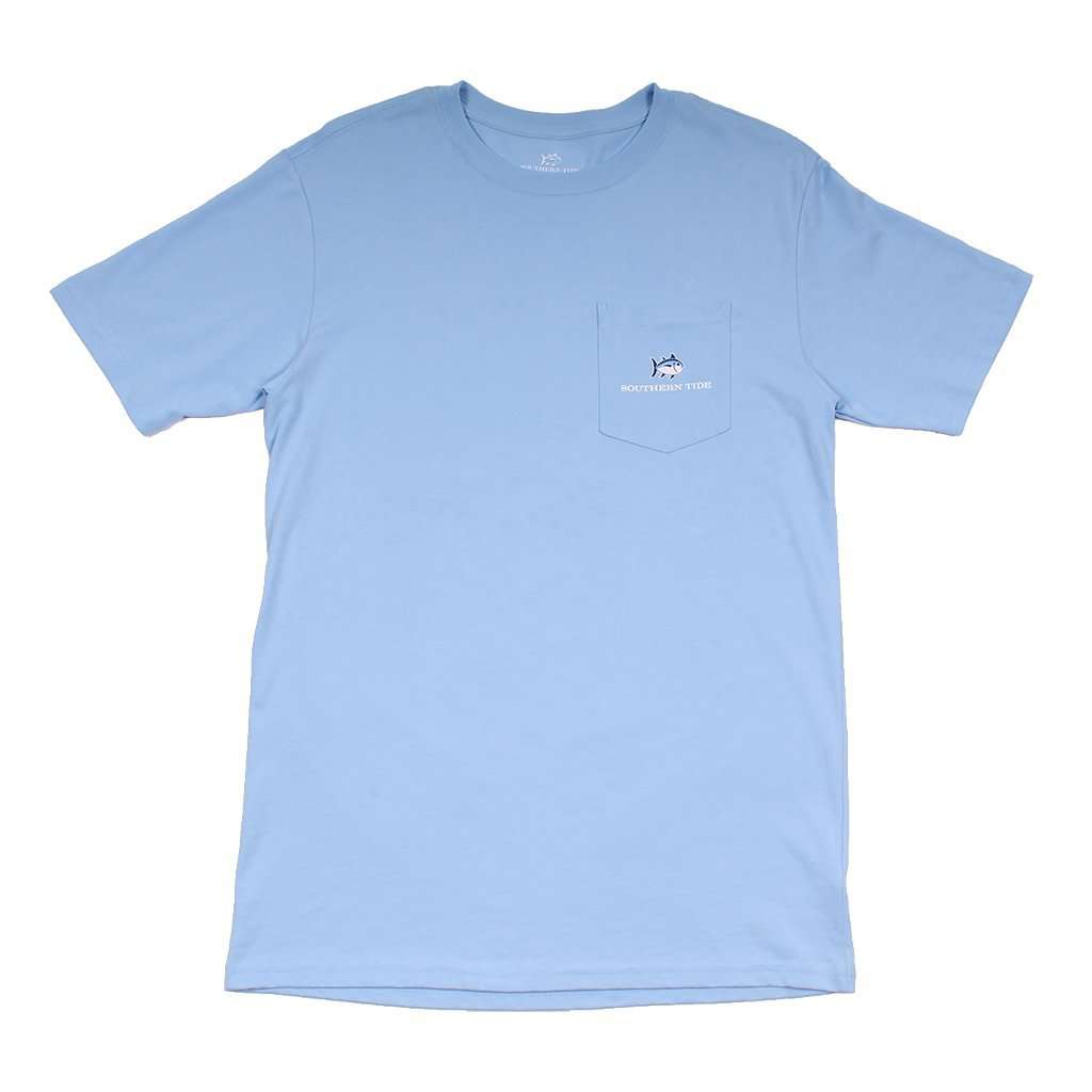 University of North Carolina Skipjack Fill T-Shirt in True Blue by Southern Tide - Country Club Prep